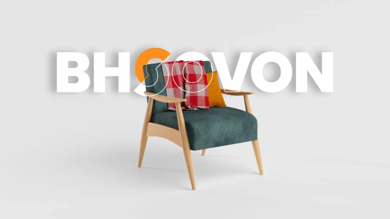 Wooden Single Sofa 3D Model